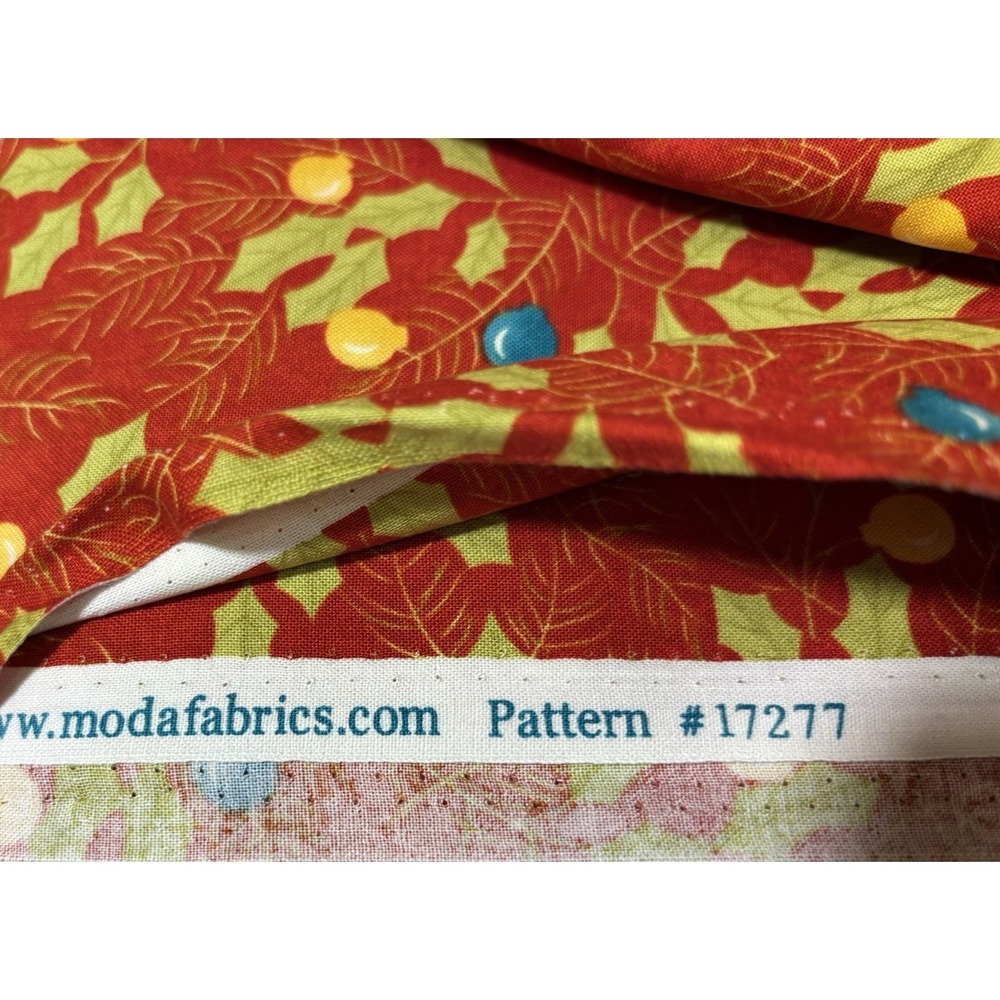 Moda Holly Jolly Christmas Quilt Fabric Lot Panel Pattern Cotton Holiday Sewing` - Picture 13 of 16